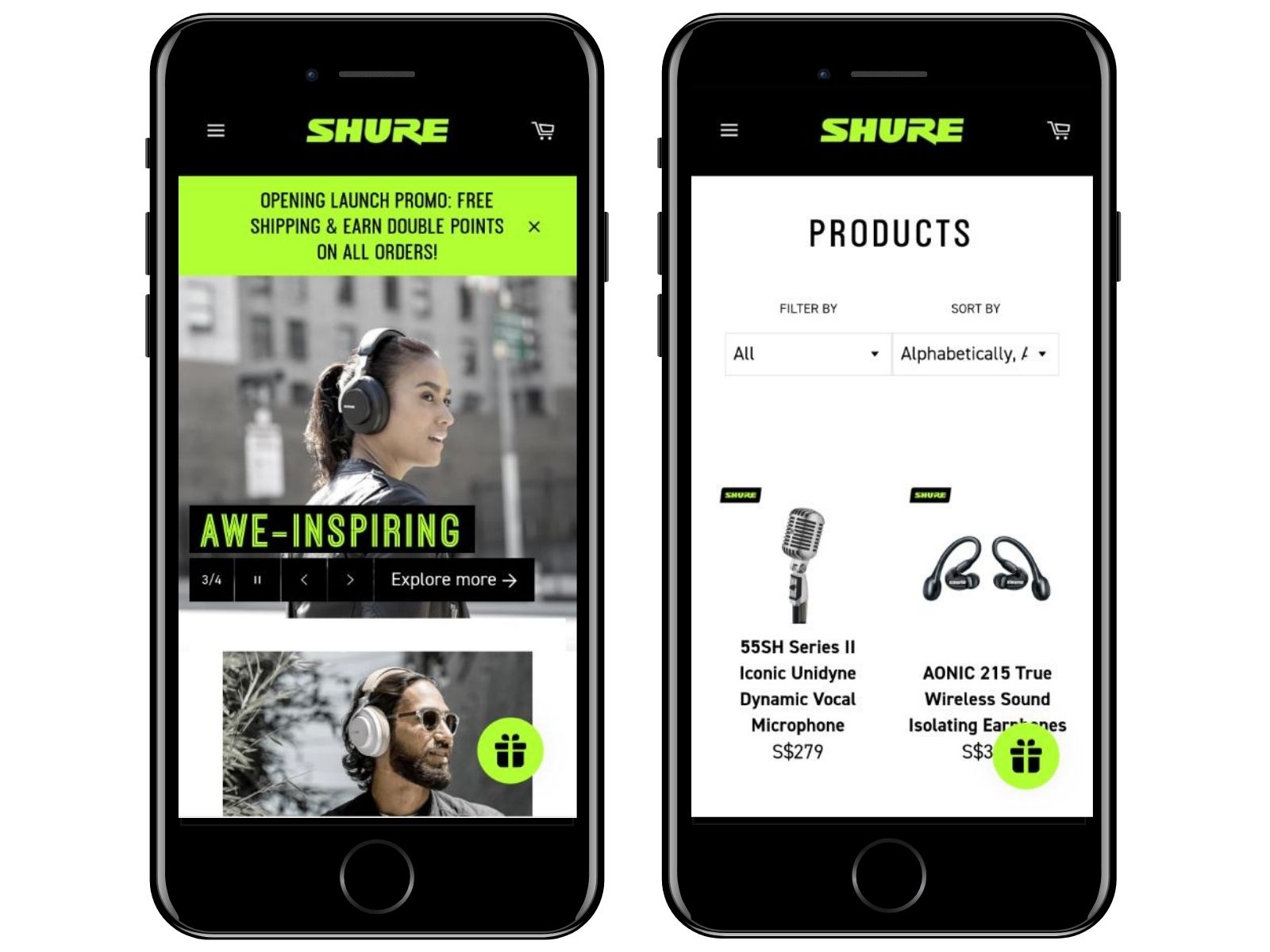 Shure Singapore Shopify on Mobile