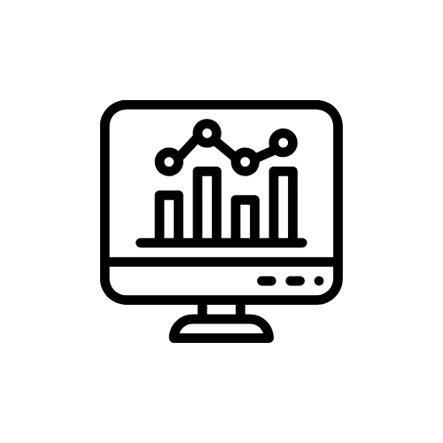 Analytics, Monitor, Graph, Statistics, Report Icon