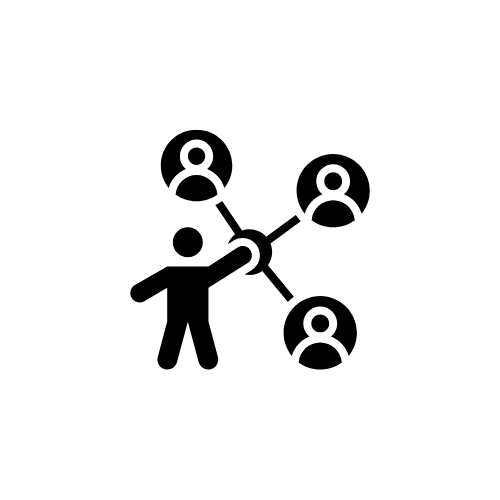 Customer Reach Solid Black Icon