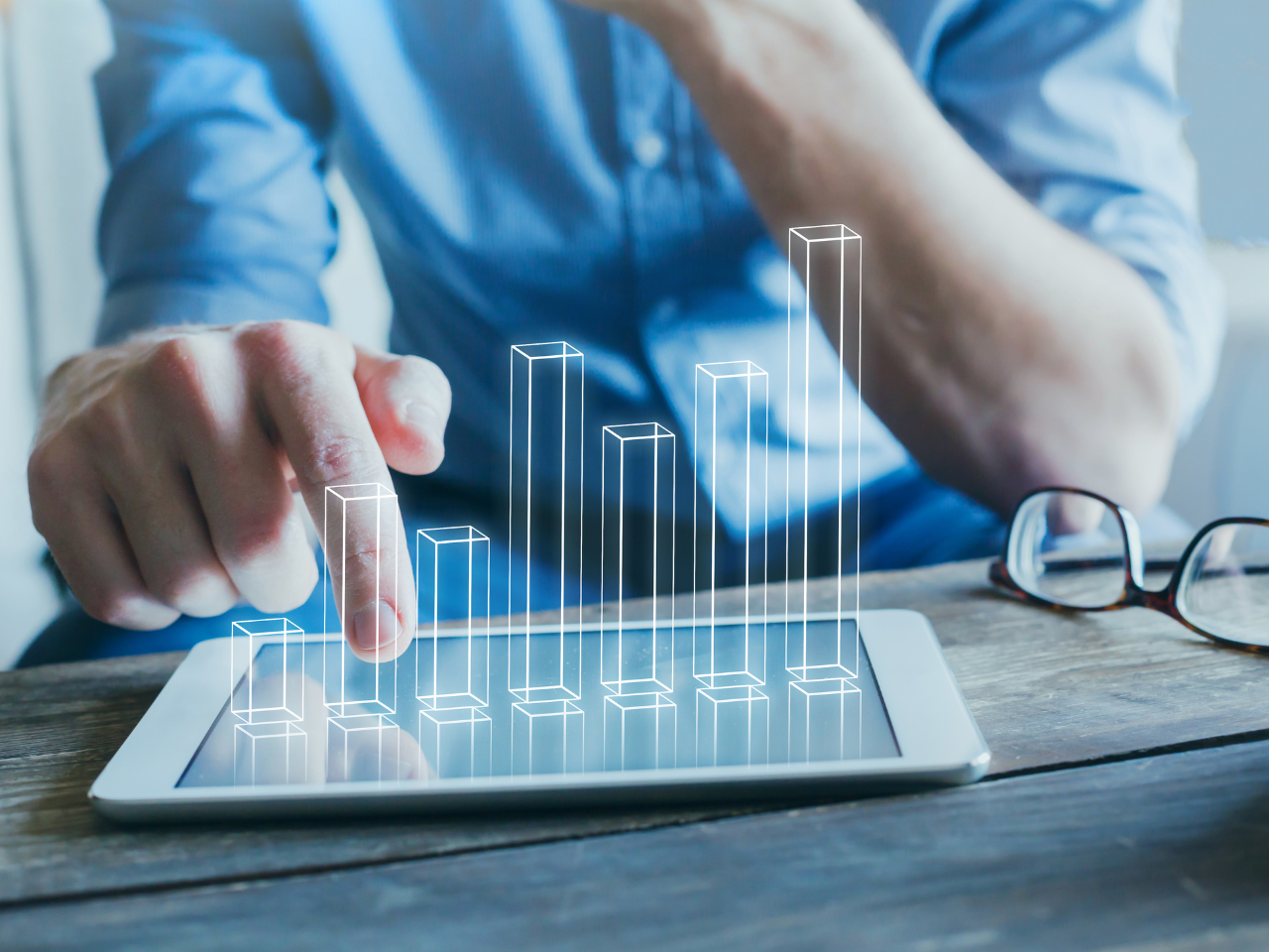 financial charts, business analytics and statistics, ROI