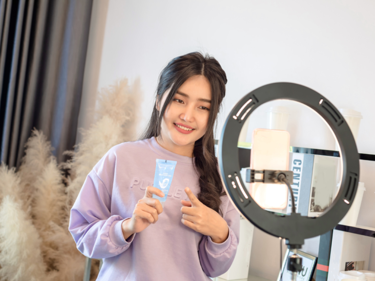 Woman Selling Cosmetic Online