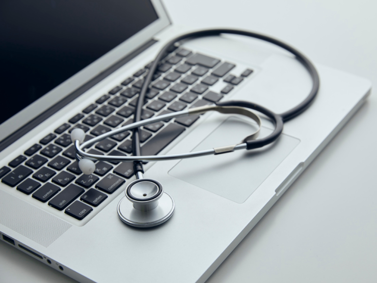 Stethoscope on Laptop