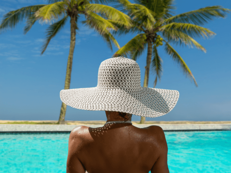 Woman in Luxurious Spa Resort